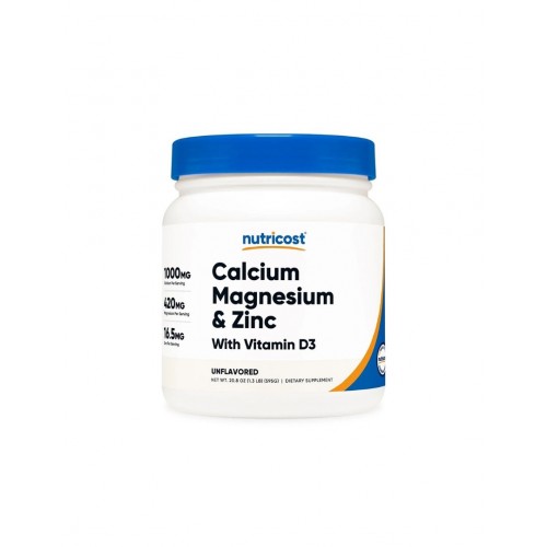 NUTRICOST CALCIUM, MAGNESIUM, ZINC + VITAMIN D3 / КАЛЦИЙ, МАГНЕЗИЙ, ЦИНК + ВИТАМИН D3 525ГР ПРАХ