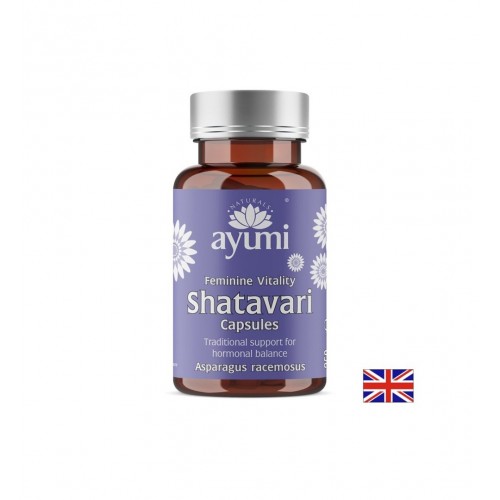 AYUMI SHATAVARI WILD HARVESTED / ШАТАВАРИ (ДИВОРАСТЯЩА) ЖЕНСКИ ХОРМОНАЛЕН БАЛАНС И ЖИЗНЕНОСТ КАПС. X 60