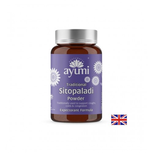 AYUMI SITOPALADI POWDER / СИТОПАЛАДИ КЛАСИЧЕСКА АЮРВЕДИЧЕСКА ФОРМУЛА ПРИ КАШЛИЦА И НАСТИНКА 100 ГР ПРАХ
