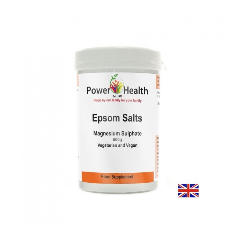 POWER HEALTH EPSOM SALTS / СТОМАШНО-ЧРЕВЕН ТРАКТ МАГНЕЗИЕВ СУЛФАТ (АНГЛИЙСКА СОЛ) ПРАХ 500 ГР