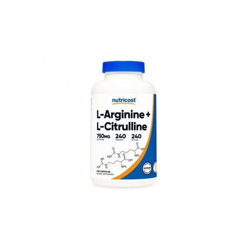 NUTRICOST L-ARGININE, L-CITRULINE COMPLEX / Л-АРГИНИН, Л-ЦИТРУЛИН КОМПЛЕКС КАПС. Х240