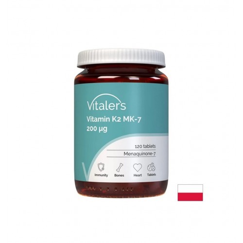 VITALER'S VITAMIN K2 MK-7 / ВИТАМИН K2 (MK-7) ЗДРАВИ КОСТИ И НОРМАЛНО КРЪВОСЪСИРВАНЕ 200 µg ТАБЛ. X 120