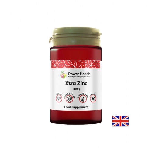 POWER HEALTH XTRA ZINC / (ЦИНК ЦИТРАТ) СИЛЕН ИМУНИТЕТ И ЗДРАВА КОЖА 15 МГ ТАБЛ. Х 30