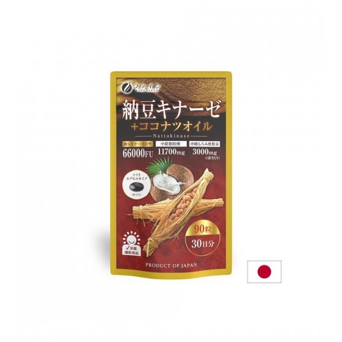 FINE JAPAN NATTO KINASE + COCONUT OIL / НАТТОКИНАЗА + КОКОСОВО МАСЛО ЗА НОРМАЛНО КРЪВООБРАЩЕНИЕ И СЪРДЕЧНО ЗДРАВЕ КАПС. X 90 FINE JAPAN NATTO KINASE + COCONUT OIL / НАТТОКИНАЗА + КОКОСОВО МАСЛО ЗА НОРМАЛНО КРЪВООБРАЩЕНИЕ И СЪРДЕЧНО ЗДРАВЕ КАПС. X 90
