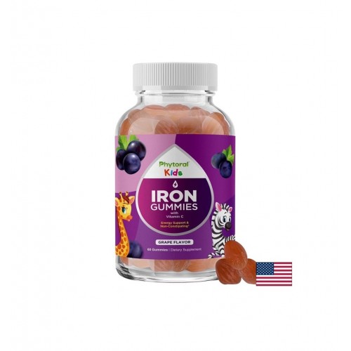 NATURE'S CRAFT KIDS IRON GUMMIES WITH VITAMIN C PHYTORAL / ЖЕЛЯЗО С ВИТАМИН С И B-КОМПЛЕКС ЗА ДЕЦА – ЕНЕРГИЯ И КОГНИТИВНО РАЗВИТИЕ ЖЕЛИРАНИ ТАБЛ. X 60