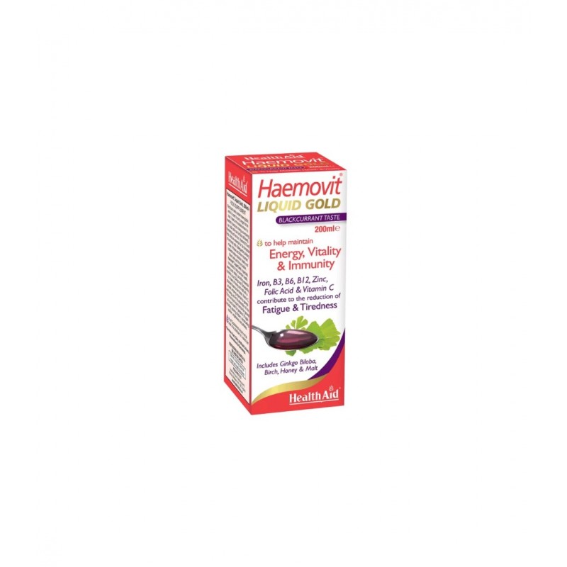 HEALTHAID HEAMOVIT LIQUID GOLD / ХЕМОВИТ ТЕЧНО ЗЛАТО ТОНИК 200МЛ