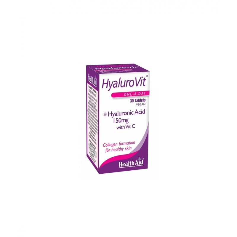 HEALTHAID HYALUROVIT / ХРАНИТЕЛНА ДОБАВКА ЗА ПОДДЪРЖАНЕ НА СТАВИТЕ И КОЖАТА ТАБЛ. Х30 HEALTHAID HYALUROVIT / ХРАНИТЕЛНА ДОБАВКА ЗА ПОДДЪРЖАНЕ НА СТАВИТЕ И КОЖАТА ТАБЛ. Х30