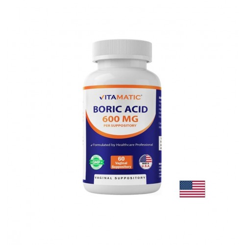 VITAMATIC BORIC ACID / БОРНА КИСЕЛИНА 600 МГ СУПОЗИТОРИИ БР. X 60