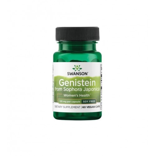 SWANSON GENISTEIN FROM SOPHORA JAPONICA - SOY FREE / СУОНСЪН ГЕНИСТЕИН ОТ ЯПОНСКА АКАЦИЯ БЕЗ СОЯ 125 МГ ВЕГАН КАПС. X 60