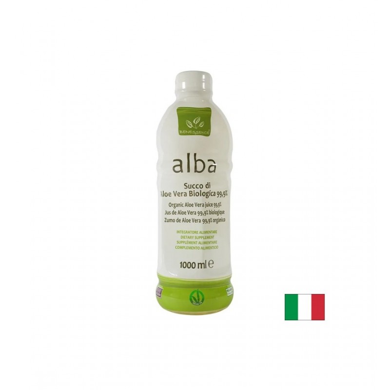 BENESSENCE ALBA SUCCO DI ALOE VERA BIOLOGICA / АЛОЕ ВЕРА (СОК ОТ ЦЯЛ ЛИСТ) – ИМУНИТЕТ И ХРАНОСМИЛАНЕ 1 ЛИТЪР 20 ДОЗИ