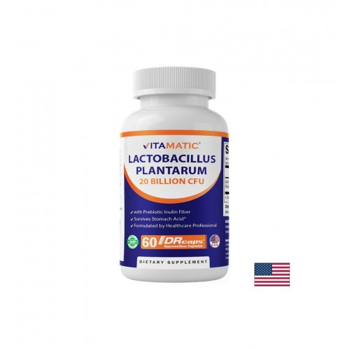 VITAMATIC LACTOBACILLUS PLANTARUM / ЛАКТОБАЦИЛУС ПЛАНТАРУМ 20 МЛРД. + ИНУЛИН СЪС ЗАБАВЕНО ОСВОБОЖДАВАНЕ КАПС. X 60