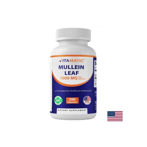 VITAMATIC MULLEIN LEAF / ЛОПЕН (ЛИСТ) ПРИ КАШЛИЦА И ВЪЗПАЛЕНО ГЪРЛО 333 МГ КАПС. X 200 VITAMATIC MULLEIN LEAF / ЛОПЕН (ЛИСТ) ПРИ КАШЛИЦА И ВЪЗПАЛЕНО ГЪРЛО 333 МГ КАПС. X 200