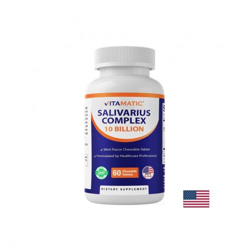 VITAMATIC SALIVARIUS COMPLEX / ПРОБИОТИЧЕН КОМПЛЕКС ( СЪС СТЕРПТОКОКУС САЛИВАРИУС ) 10 МЛРД. АКТИВНИ ПРОБИОТИЦИ ДЪВЧАЩИ ТАБЛ. X 60