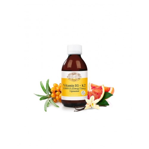 BARBEL DREXEL / VITAMIN D3 + K2 LIPOSOMAL / ЛИПОЗОМЕН ВИТАМИН D3 1000 IU + ВИТАМИН К2 75µg 150МЛ BARBEL DREXEL / VITAMIN D3 + K2 LIPOSOMAL / ЛИПОЗОМЕН ВИТАМИН D3 1000 IU + ВИТАМИН К2 75µg 150МЛ