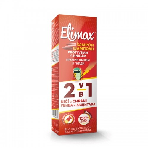 ABO PHARMA ELIMAX / ЕЛИМАКС ШАМПОАН 2 В 1 ПРОТИВ ВЪШКИ И ГНИДИ 100МЛ