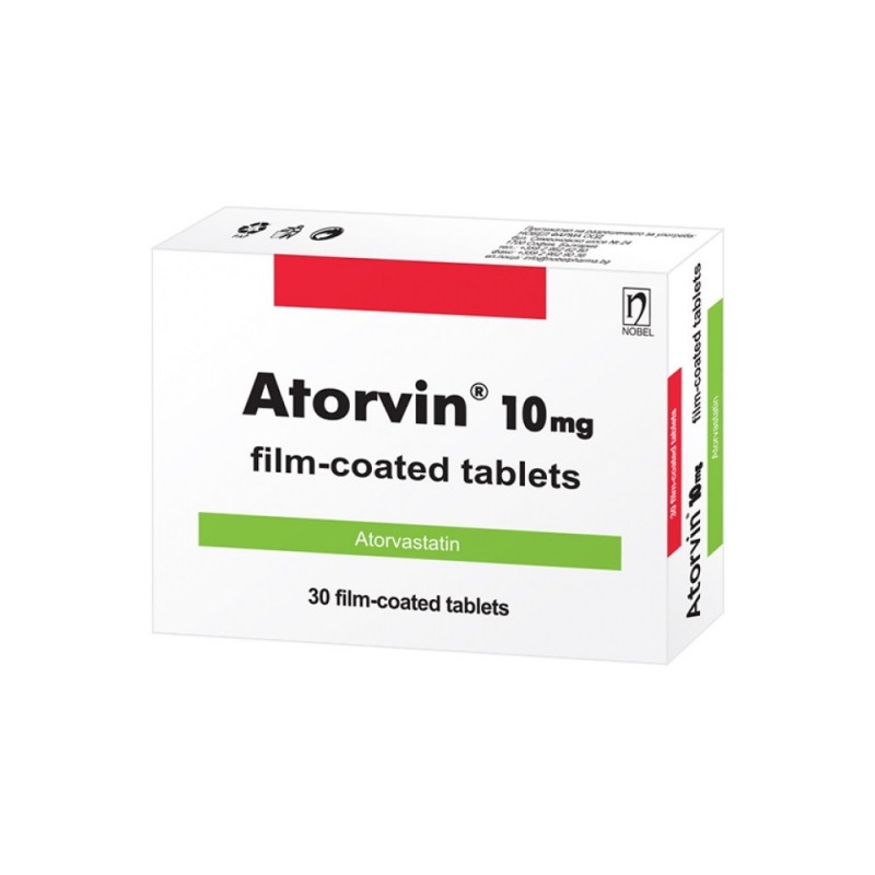 NOBEL ATORVIN / АТОРВИН 10МГ ТАБЛ. Х30 | MyPharma.bg