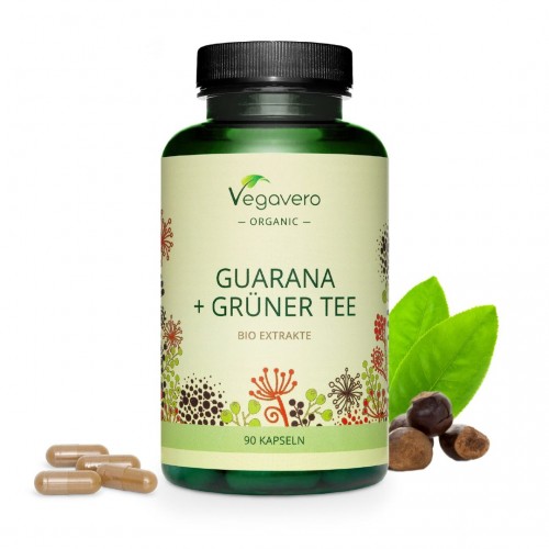 Vegavero Guarana + Grüner Tee Bio Extrakte / Екстракт от Гуарана и Зелен чай х 90 капсули