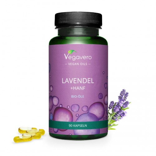 Vegavero Lavendel + Hanf Bio-öle / Био масло от Лавандула и Коноп х 90 капсули