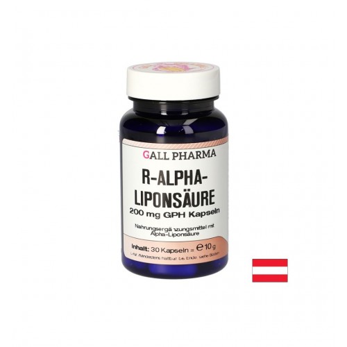 GALL PHARMA R-ALPHA-LIPONSAURE / АНТИОКИДАНТ, ПРЕВЕНЦИЯ НА ДИАБЕТ Р-АЛФА ЛИПОЕВА КИСЕЛИНА КАПС. X 30