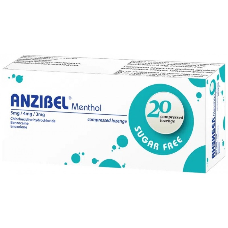 NOBEL ANZIBEL MENTOL / АНЗИБЕЛ МЕНТОЛ ТАБЛ. X20 NOBEL ANZIBEL MENTOL / АНЗИБЕЛ МЕНТОЛ ТАБЛ. X20