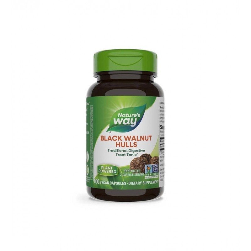NATURE'S WAY BLACK WALNUT HULLS / ЧЕРЕН ОРЕХ (ШУШУЛКА) 500МГ КАПС. Х100