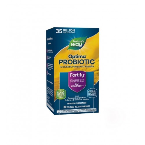 NATURE'S WAY FORTIFY OPTIMA DAILY PROBIOTIC + PREBIOTIC / ПРОБИОТИК + ПРЕБИОТИК ОПТИМА 35 МЛРД. АКТИВИ ПРОБИОТИЦИ, 15 ЩАМА КАПС. Х30 NATURE'S WAY FORTIFY OPTIMA DAILY PROBIOTIC + PREBIOTIC / ПРОБИОТИК + ПРЕБИОТИК ОПТИМА 35 МЛРД. АКТИВИ ПРОБИОТИЦИ, 15 ЩАМА КАПС. Х30