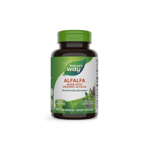 NATURE'S WAY ALFALFA / ЛЮЦЕРНА (МЛАДИ СТРЪКОВЕ) 405МГ КАПС. Х100