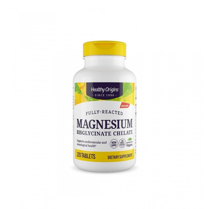 HEALTHY ORIGINS MAGNESIUM BISGLYCINATE CHELATE / МАГНЕЗИЙ (БИСГЛИЦИНАТ ХЕЛАТ) 100 МГ ТАБЛ. X 120