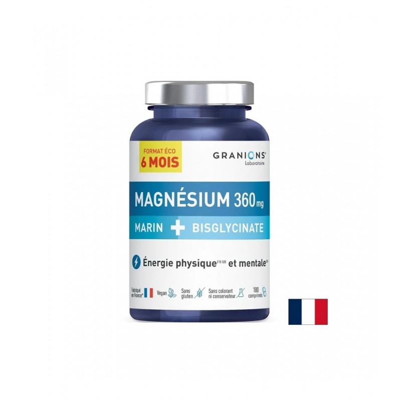 EA PHARMA MAGNESIUM MARIN + BISGLYCINATE / МАГНЕЗИЙ (МОРСКИ ОКСИД И БИСГЛИЦИНАТ) 360 МГ + ВИТАМИН В6 ТАБЛ. X 180 EA PHARMA MAGNESIUM MARIN + BISGLYCINATE / МАГНЕЗИЙ (МОРСКИ ОКСИД И БИСГЛИЦИНАТ) 360 МГ + ВИТАМИН В6 ТАБЛ. X 180