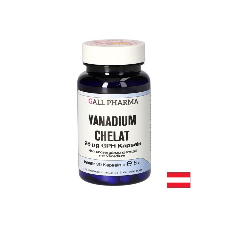 GALL PHARMA VANADIUM CHELATE / ПОДДЪРЖА НОРМАЛНИЯ ГЛЮКОЗЕН МЕТАБОЛИЗЪМ ВАНАДИЙ (ХЕЛАТ) КАПС. X 30