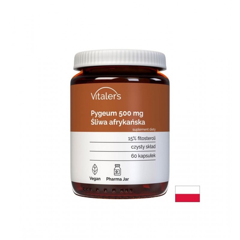 VITALER'S PYGEUM / ПИГЕУМ (АФРИКАНСКА ЧЕРЕША) ПРОСТАТА И УРИНАРЕН ТРАКТ 500 МГ КАПС. X 60