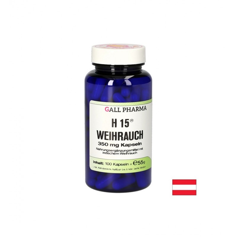 GALL PHARMA H15 WEIHRAUCH / В ПОДКРЕПА НА СТАВИТЕ БОСВЕЛИЯ КАПС. X 100 GALL PHARMA H15 WEIHRAUCH / В ПОДКРЕПА НА СТАВИТЕ БОСВЕЛИЯ КАПС. X 100