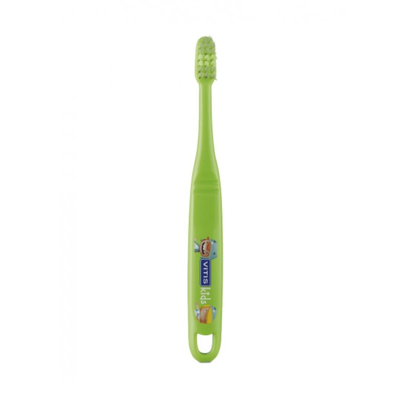 VITIS KIDS / ЧЕТКА ЗА ЗЪБИ ЗА ДЕЦА ЗЕЛЕН ОТ 3 ДО 6 ГОДИНИ