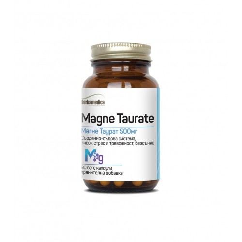 HERBAMEDICA MAGNE TAURAT / ХЕРБАМЕДИКА МАГНЕ ТАУРАТ 500 МГ КАПС. Х 90 HERBAMEDICA MAGNE TAURAT / ХЕРБАМЕДИКА МАГНЕ ТАУРАТ 500 МГ КАПС. Х 90