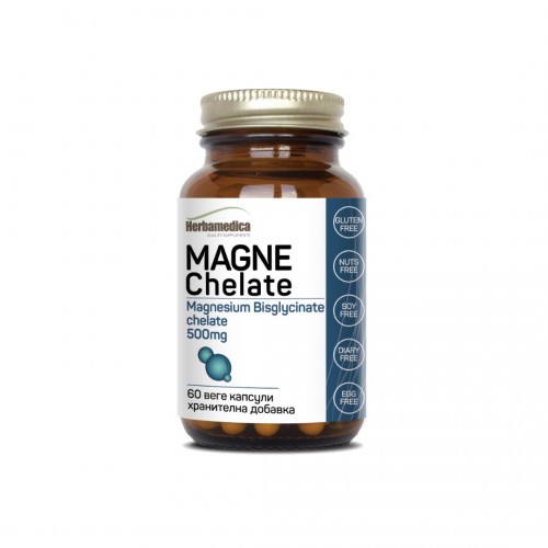 HERBAMEDICA MAGNE CHELATE / ХЕРБАМЕДИКА МАГНЕЗИЙ ХЕЛАТЕ 500 МГ КАПС. Х 60 HERBAMEDICA MAGNE CHELATE / ХЕРБАМЕДИКА МАГНЕЗИЙ ХЕЛАТЕ 500 МГ КАПС. Х 60