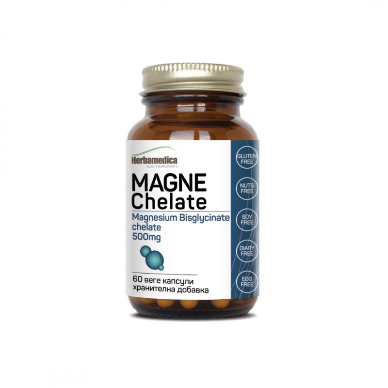 HERBAMEDICA MAGNE CHELATE / ХЕРБАМЕДИКА МАГНЕЗИЙ ХЕЛАТЕ 500 МГ КАПС. Х 60 HERBAMEDICA MAGNE CHELATE / ХЕРБАМЕДИКА МАГНЕЗИЙ ХЕЛАТЕ 500 МГ КАПС. Х 60