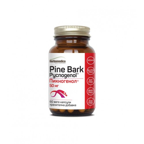 HERBAMEDICA PINE BARK PYCNOGENOL / ХЕРБАМЕДИКА ПАЙН БАРК ПИКНОГЕНОЛ КАПС. Х 60 HERBAMEDICA PINE BARK PYCNOGENOL / ХЕРБАМЕДИКА ПАЙН БАРК ПИКНОГЕНОЛ КАПС. Х 60