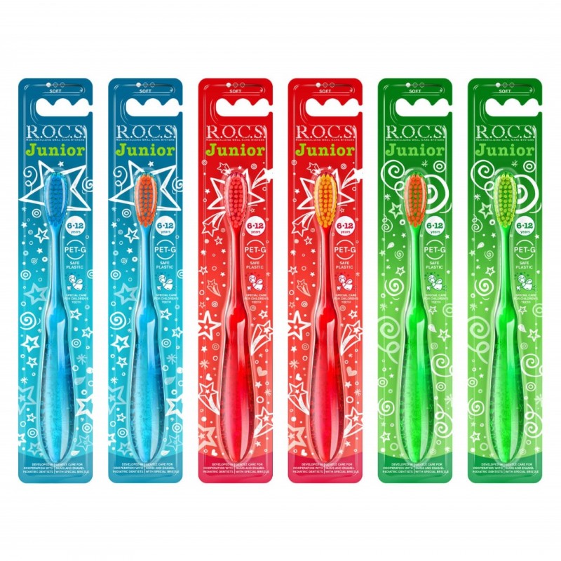 R.O.C.S. JUNIOR TOOTHBRUSH / РОКС ЧЕТКА ЗА ЗЪБИ ЗА ДЕЦА ОТ 6 ДО 12 ГОДИНИ