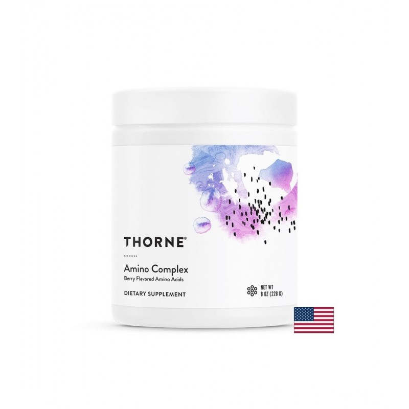 THORNE USA AMINO COMPLEX / АМИНОКИСЕЛИНИ КОМПЛЕКС – МУСКУЛНО ЗДРАВЕ 228 ГР ПРАХ, С ВКУС НА ГОРСКИ ПЛОДОВЕ