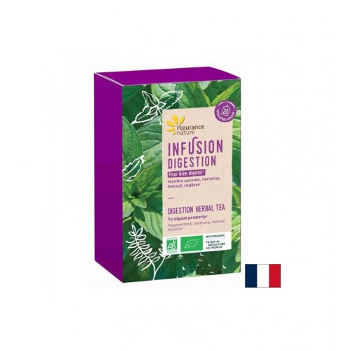FLEURANCE NATURE INFUSION DIGESTION BIO / БИЛКОВ ЧАЙ ЗА ХРАНОСМИЛАТЕЛНАТА СИСТЕМА БИО ФИЛТЪРНИ ПАКЕТЧЕТА БР. X 20