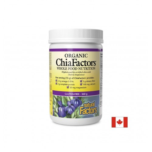 NATURAL FACTORS ORGANIC CHIA FACTORS WHOLE FOOD NUTRITION / ЧИЯ ОРГАНИК ПРАХ 360 ГР NATURAL FACTORS ORGANIC CHIA FACTORS WHOLE FOOD NUTRITION / ЧИЯ ОРГАНИК ПРАХ 360 ГР