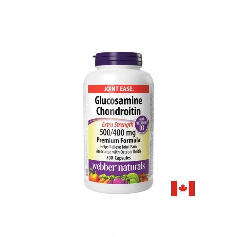 WEBBER NATURALS / ГЛЮКОЗАМИН 1500МГ + ХОНДРОИТИН 1200МГ + ВИТАМИН D3 25 µG ПОДДЪРЖА ПОДВИЖНОСТТА НА СТАВИТЕ И КОСТНАТА ПЛЪТНОСТ КАПС. Х 300 WEBBER NATURALS / ГЛЮКОЗАМИН 1500МГ + ХОНДРОИТИН 1200МГ + ВИТАМИН D3 25 µG ПОДДЪРЖА ПОДВИЖНОСТТА НА СТАВИТЕ И КОСТНАТА ПЛЪТНОСТ КАПС. Х 300