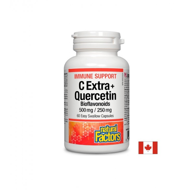 NATURAL FACTORS IMMUNE SUPPORT C EXTRA 500 MG + QUERCETIN 250 MG КАПС. X 60 NATURAL FACTORS IMMUNE SUPPORT C EXTRA 500 MG + QUERCETIN 250 MG КАПС. X 60