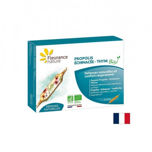 FLEURANCE NATURE PROPOLIS ECHINACEE THYM BIO / ИМУННА И ДИХАТЕЛНА СИСТЕМИ ПРОПОЛИС ЕХИНАЦЕЯ МАЩЕРКА БИО АМПУЛИ ЗА ПИЕНЕ Х 10