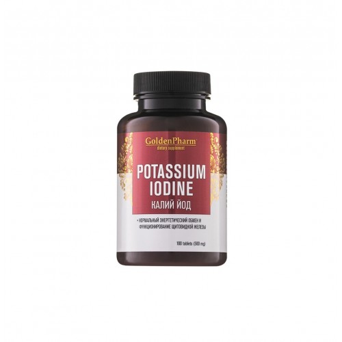 GOLDEN PHARM POTASSIUM LODINE / ЙОД (КАЛИЕВ ЙОДИД) ПРИ НАРУШЕНА ФУНКЦИЯ НА ЩИТОВИДНАТА ЖЛЕЗА, 200 µG ТАБЛ. X 100 GOLDEN PHARM POTASSIUM LODINE / ЙОД (КАЛИЕВ ЙОДИД) ПРИ НАРУШЕНА ФУНКЦИЯ НА ЩИТОВИДНАТА ЖЛЕЗА, 200 µG ТАБЛ. X 100