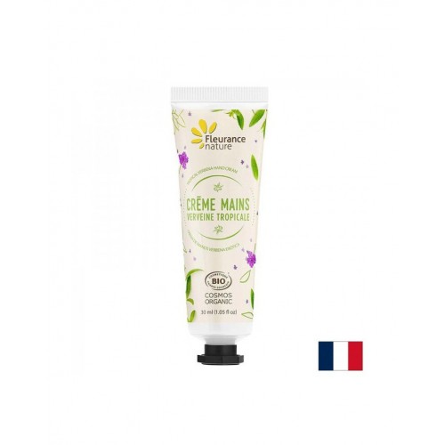 FLEURANCE NATURE CREME MAINS VERVIENE TROPICALE / КРЕМ ЗА РЪЦЕ С ВОДА ОТ ЛИСТА НА ТРОПИЧЕСКА ВЪРБИНКА, МАСЛО ОТ ШИЙ, АЛОЕ ВЕРА 30 МЛ