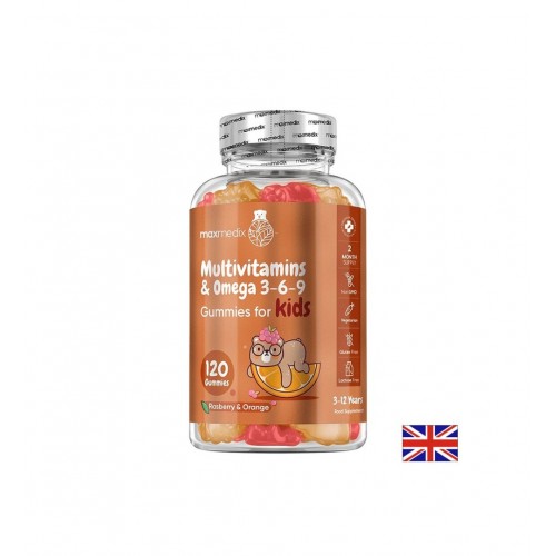 WEIGHT WOLRD / MULTIVITAMINS OMEGA 3-6-9 / МУЛТИВИТАМИНИ ГЪМИ ЗА ДЕЦА + ОМЕГА 3-6-9 ЖЕЛИРАНИ ТАБЛ. X120