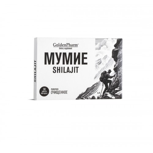 GOLDEN PHARM / МУМИО (ШИЛАЖИТ) ТОНУС И ЕНЕРГИЯ, 200 МГ ТАБЛ. Х 30 GOLDEN PHARM / МУМИО (ШИЛАЖИТ) ТОНУС И ЕНЕРГИЯ, 200 МГ ТАБЛ. Х 30