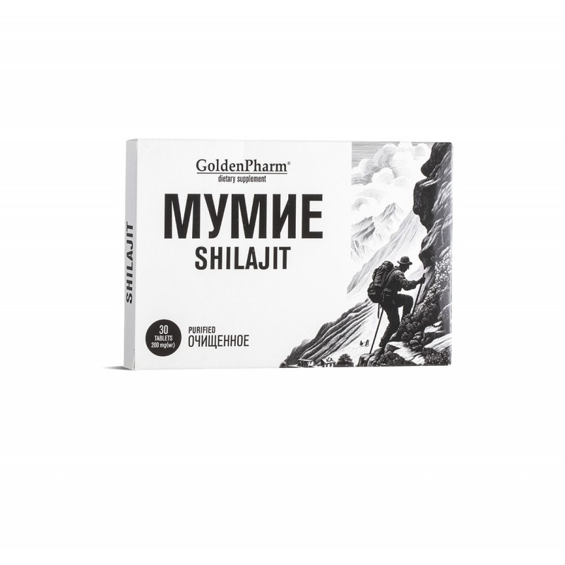 GOLDEN PHARM / МУМИО (ШИЛАЖИТ) ТОНУС И ЕНЕРГИЯ, 200 МГ ТАБЛ. Х 30 GOLDEN PHARM / МУМИО (ШИЛАЖИТ) ТОНУС И ЕНЕРГИЯ, 200 МГ ТАБЛ. Х 30