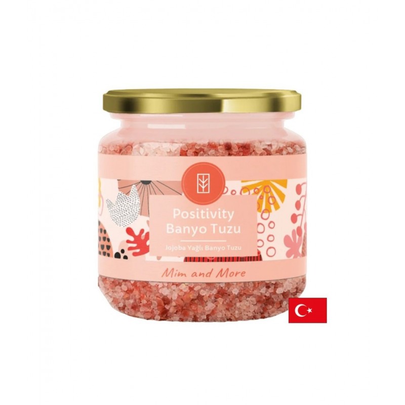 MIM AND MORE POSITIVITY BANYO TUZU / СОЛИ ЗА ВАНА С ПОРТОКАЛ, ЖОЖОБА И РОЗОВИ ЦВЕТОВЕ 150 ГР MIM AND MORE POSITIVITY BANYO TUZU / СОЛИ ЗА ВАНА С ПОРТОКАЛ, ЖОЖОБА И РОЗОВИ ЦВЕТОВЕ 150 ГР